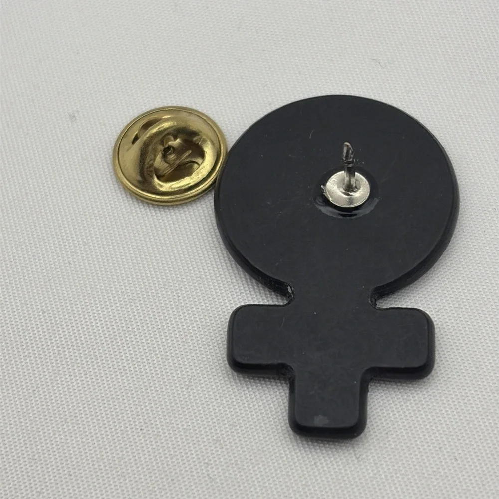 Woman Power Feminist Fist Logo Plastic Lapel Hat Pin